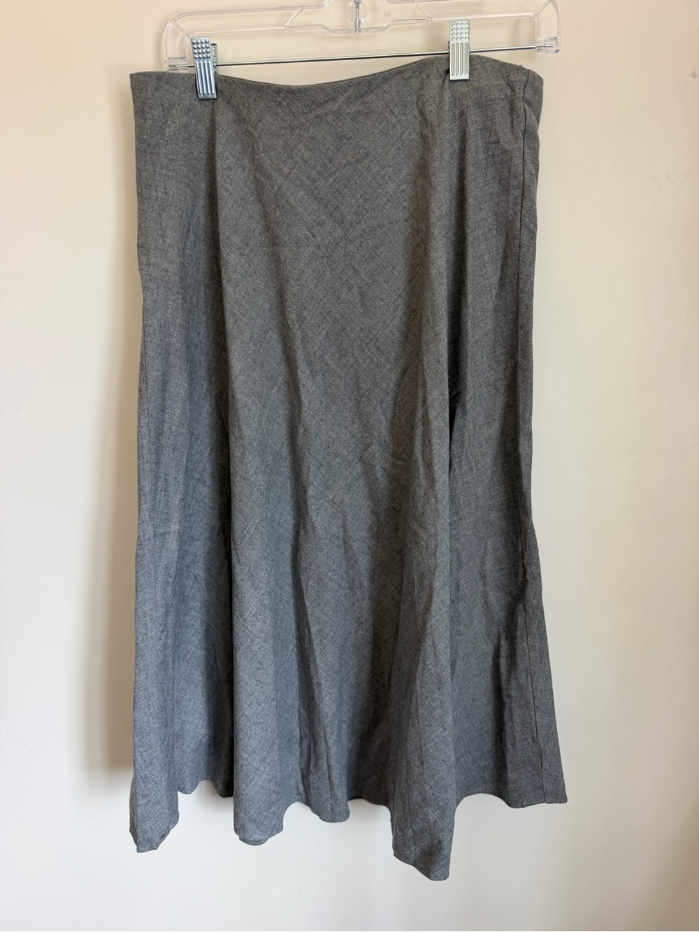 J. Crew Gray A-Line Midi Skirt